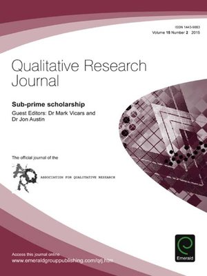 cover image of Qualitative Research Journal, Volume 15, Issue 2